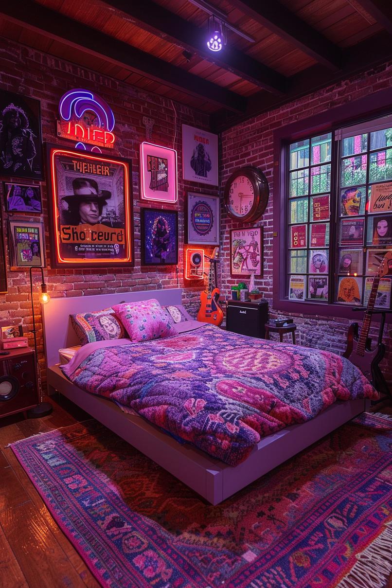 21 super sweet bedroom ideas for teenage girls 30 12. Melodic teen retreat: instruments & poster-0