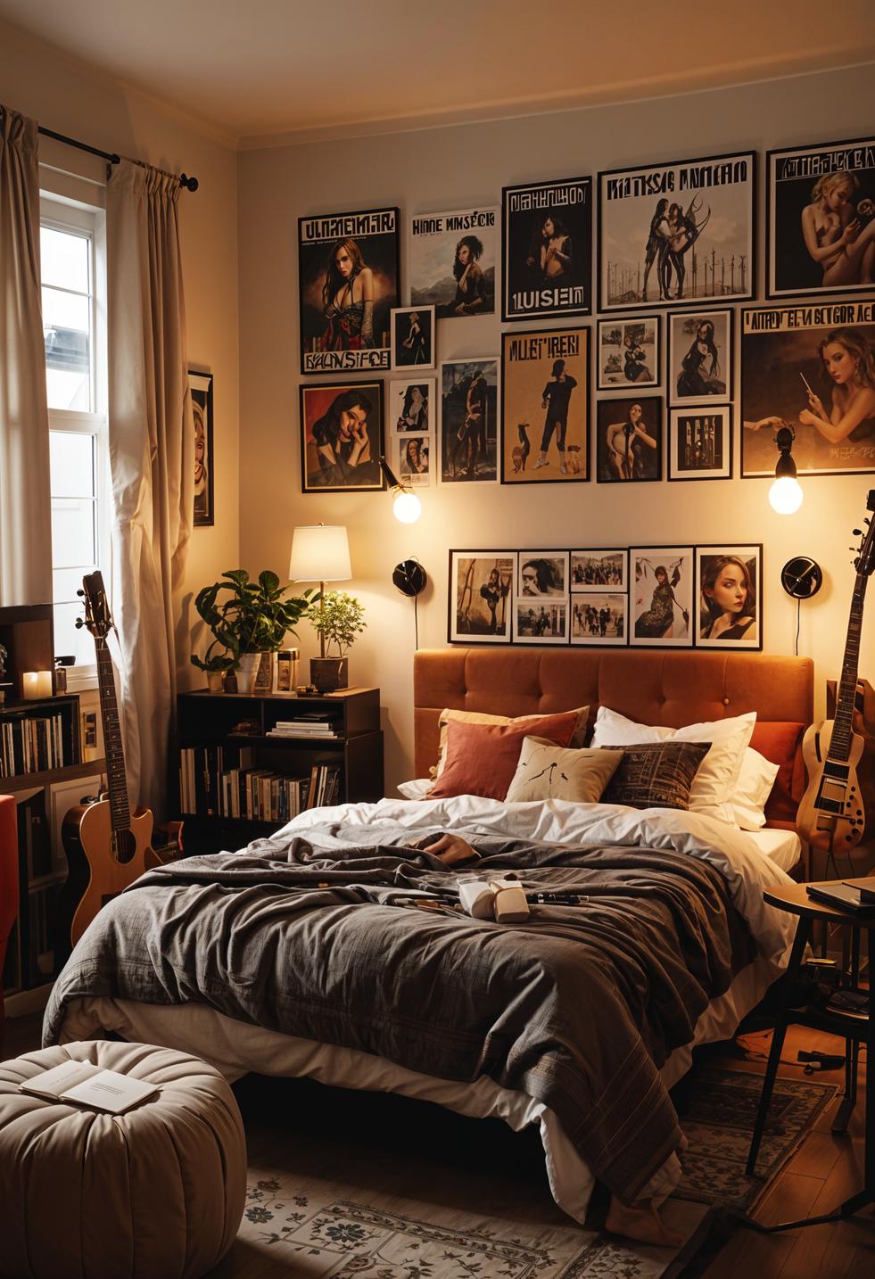21 super sweet bedroom ideas for teenage girls 31 12. Melodic teen retreat: instruments & poster-1