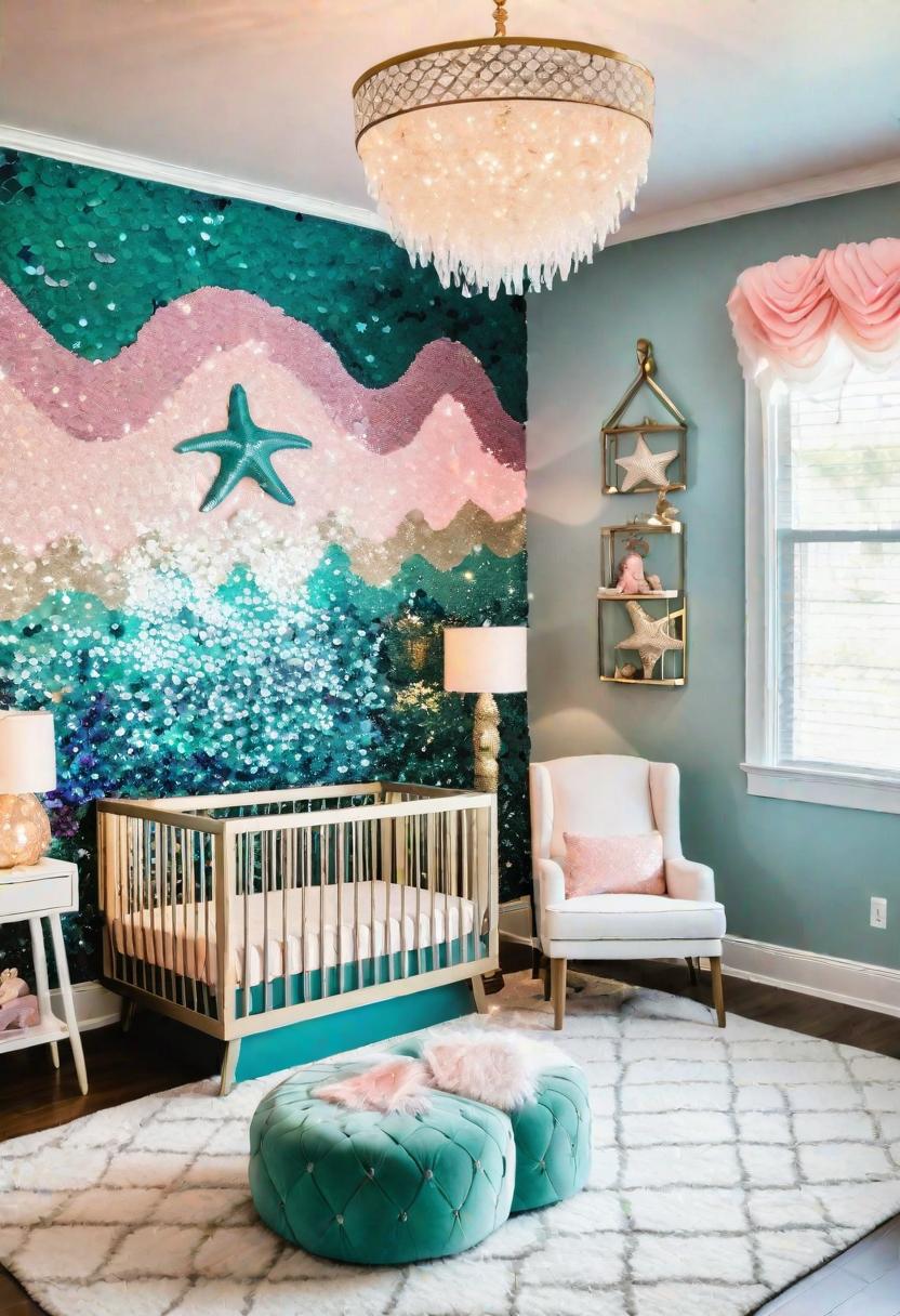 33 Enchanting Girl Nursery Ideas: Chic Decor for Her First Room 33 24. Mermaid-Themed Girl Nursery Decor-0
