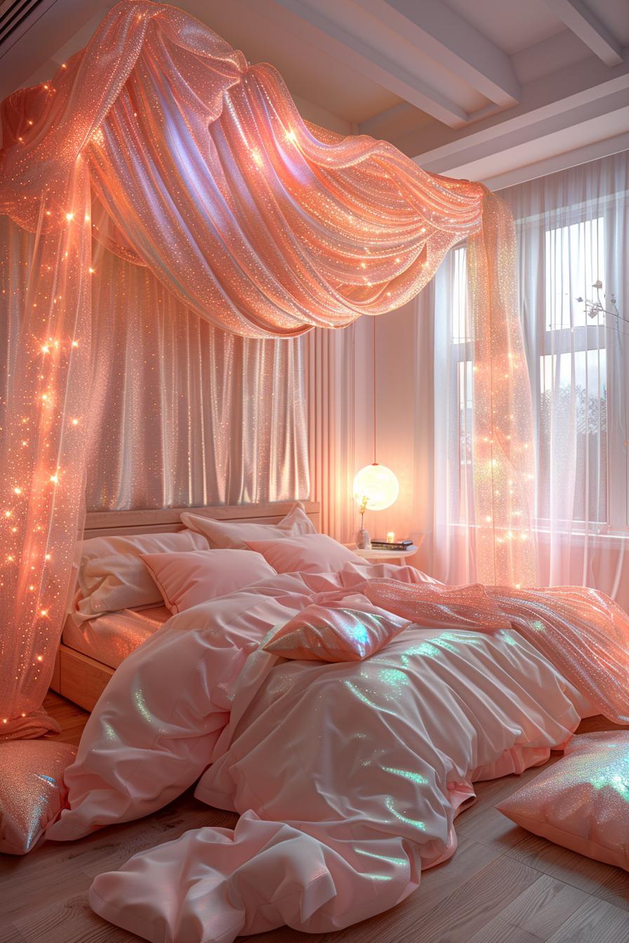 15 dreamy pink coastal bedroom ideas: beach & aesthetics 21 7. Mermaid's Cove: Pink Coastal Bliss-1