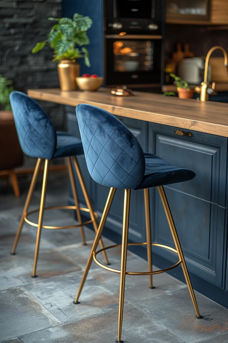 15 unique in the middle of the century modern kitchen ideas 37 12. Metal rod stools with pillow-2