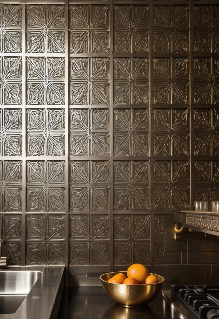 35 Stunning Kitchen Backsplash Ideas: Creative and Eye-Catching Designs 43 29. Metal Screen Backsplash Ideas-0