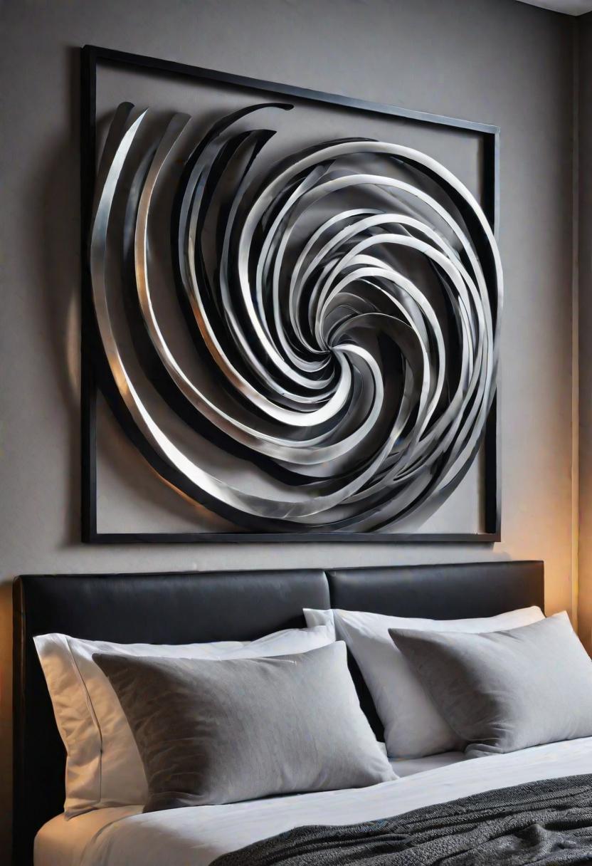 61 Inspiring Bedroom Wall Decor Ideas: Transform Your Space into a Dreamy Retreat 29 27. Metal Wall Sculpture Ideas-0