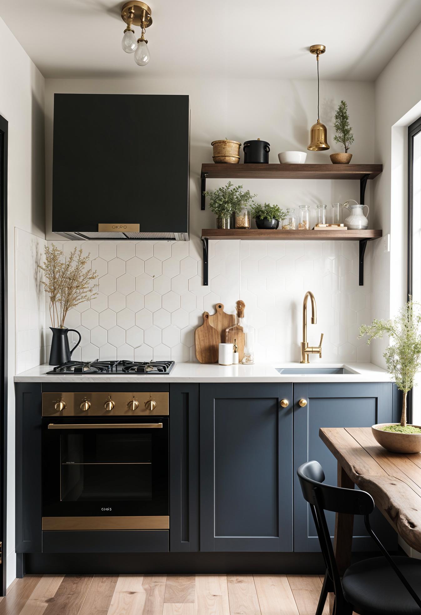 20 Genius tiny kitchen ideas for small apartments 36 11. Metallic fusion for small rooms-2