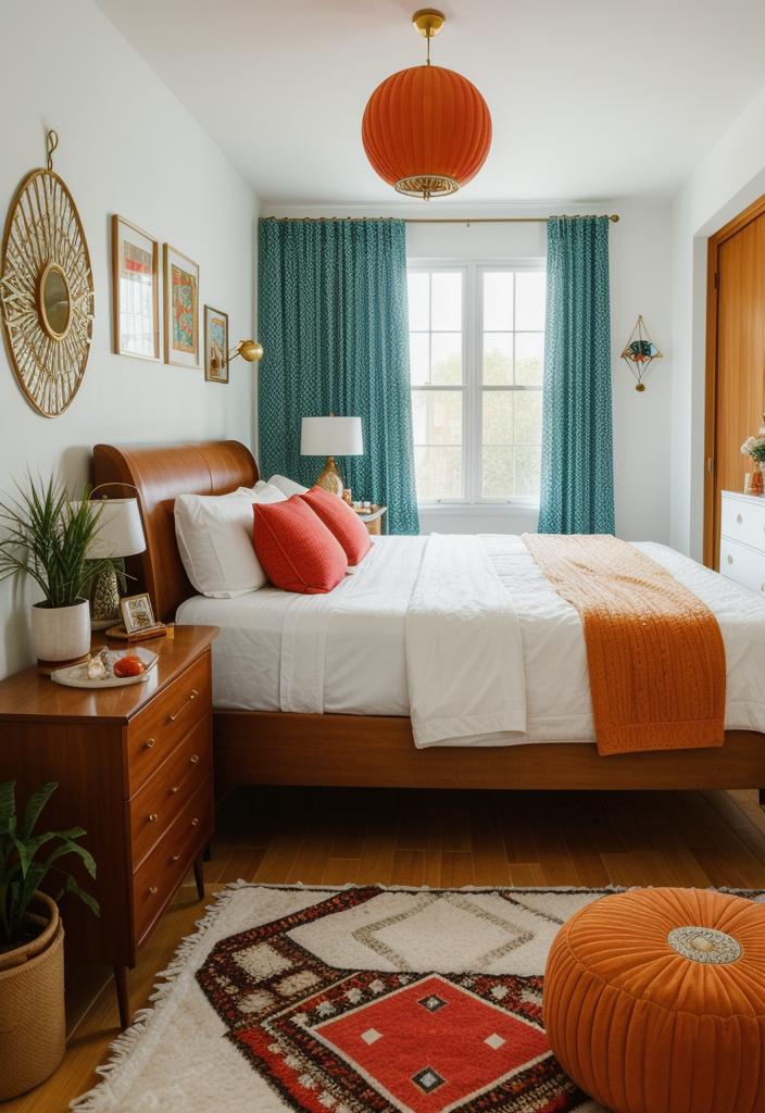 25 Eklektische Schlafzimmerideen für einen einzigartigen Raum 12 5. Mitte des Jahrhunderts Teaks Schlafzimmer Inspiration-2
