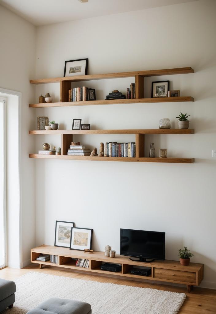21 elegant built -in shelves for the living room 14 11. Minimalist barn door shelves 0