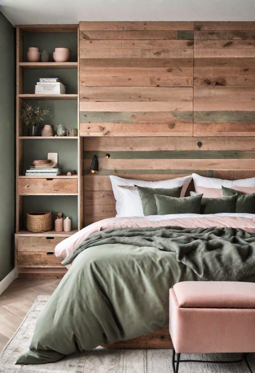 30 Chic Sage Green and Blush Bedroom Ideas 54 29. Minimalist Storage Solutions for Bedroom-0