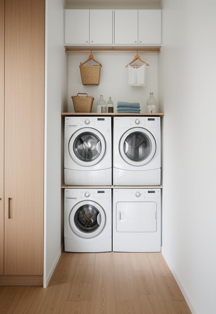 20 innovative wash cabinet cabinet ideas: stylish storage solutions 23 16. Minimalist Scandinavian laundry cabin cabinet-2