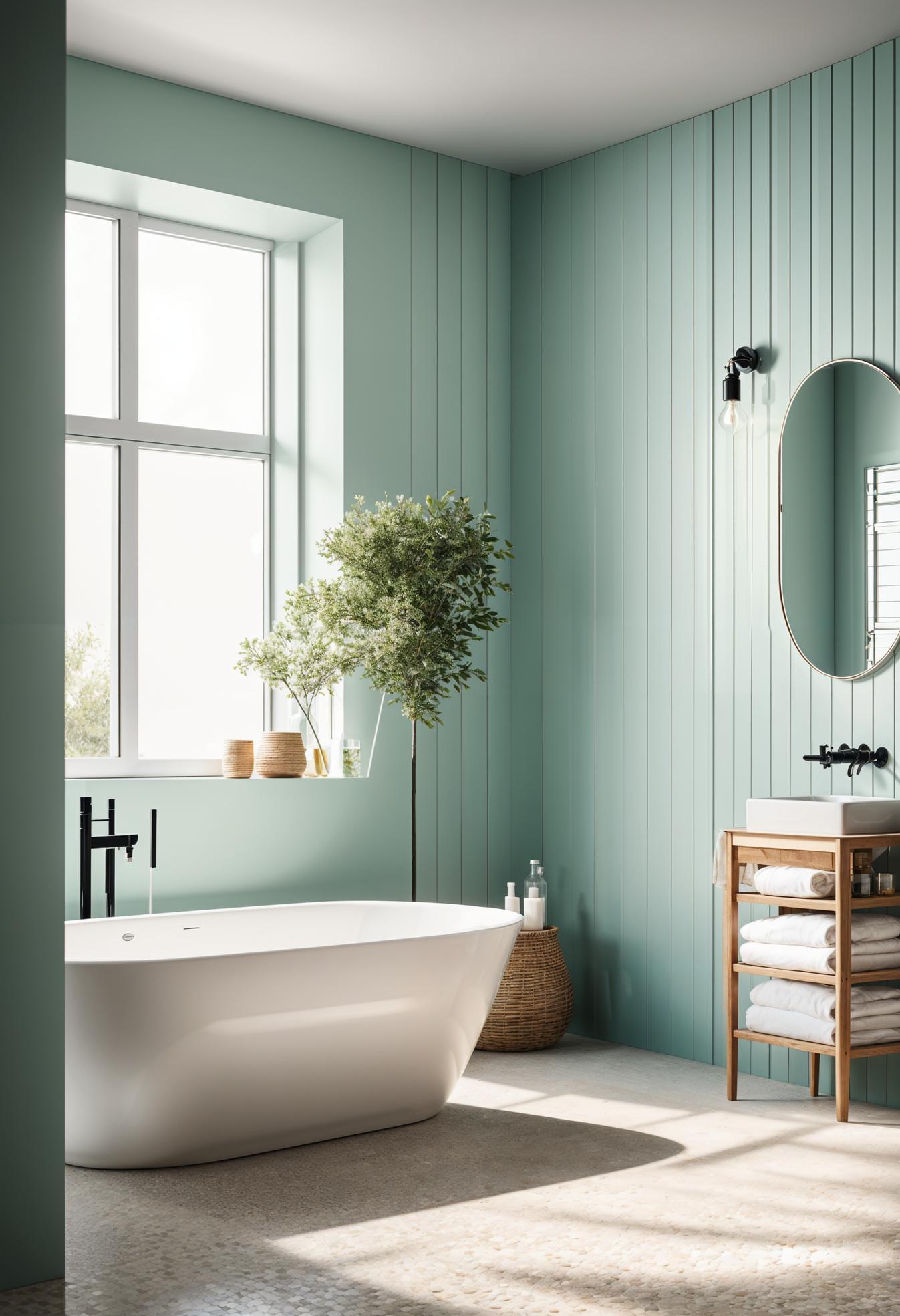15 trendy bathroom colors for a breathtaking makeover 32 11. Minty fresh bathroom color ideas-2