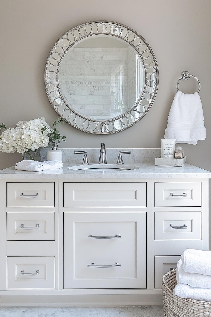15 new bathroom design trends for 2024 and 2025 31 10. Mirror Statement: Single Eitelity Elegance-1