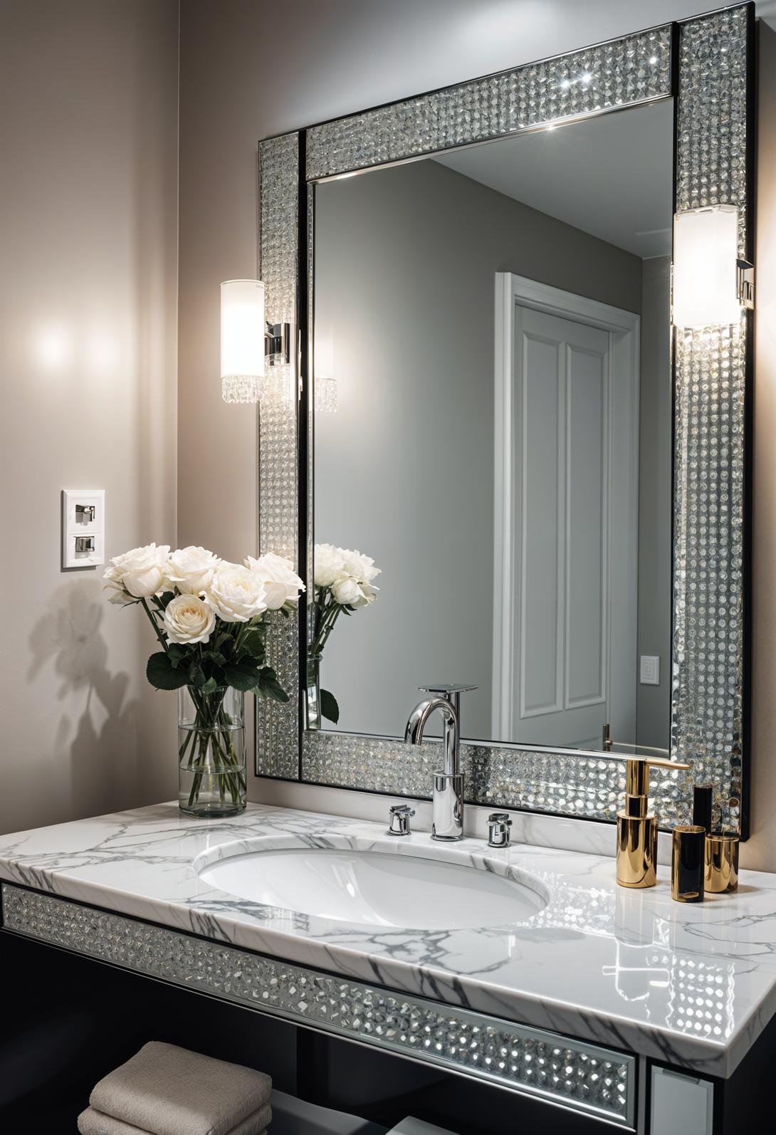 15 beautiful bathroom designs to improve your room 23 9. Rocked vanity for glamorous touch-1