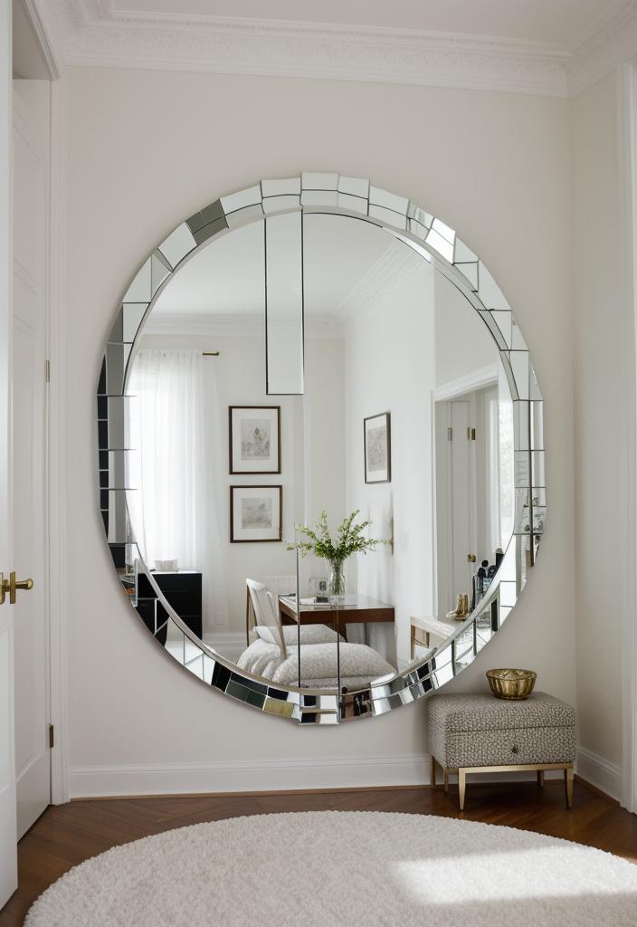 35 Stunning Bedroom Accent Walls for a Cozy Makeover 24 12. Mirrored Wall Décor for Bedrooms-0