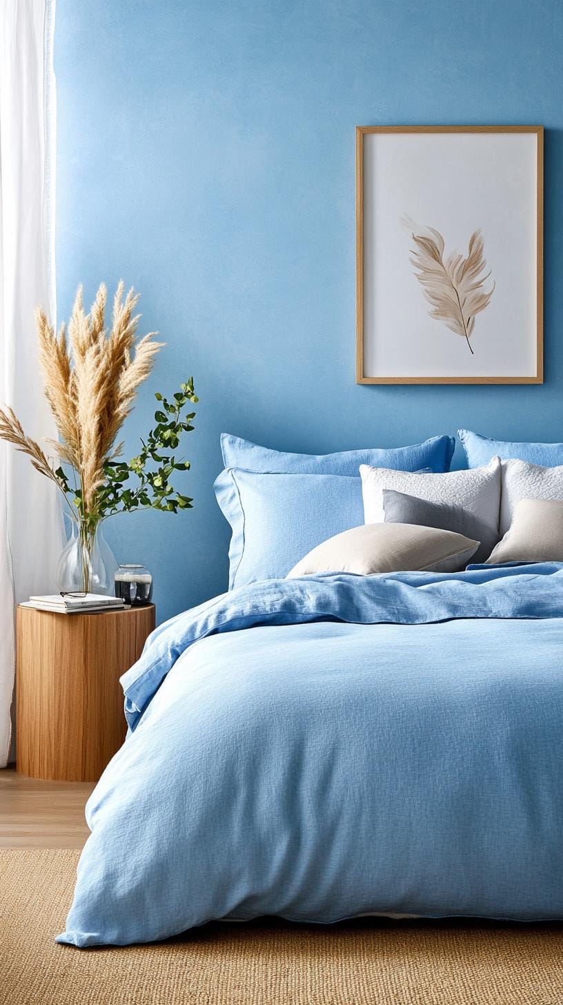 13. Misty Monochrome: Create an atmospheric, foggy blue environment that is interrupted with metal and glass details