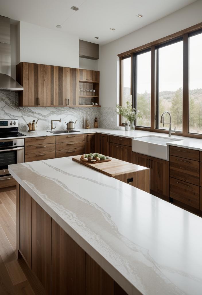 39 Cutting-Edge Modern Kitchen Design Ideas: Contemporary Style 45 34. Mixed Material Countertops Evolution-1