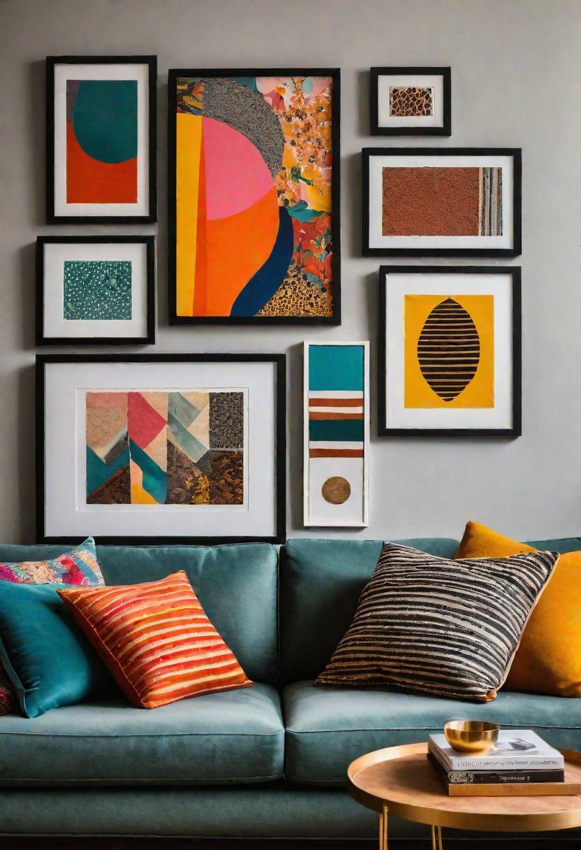 29 Kreativ über den Couch Decor -Ideen, um Ihr Wohnzimmer zu verwandeln 12 10. Mixed Media Gallery Wall Tutorial-0