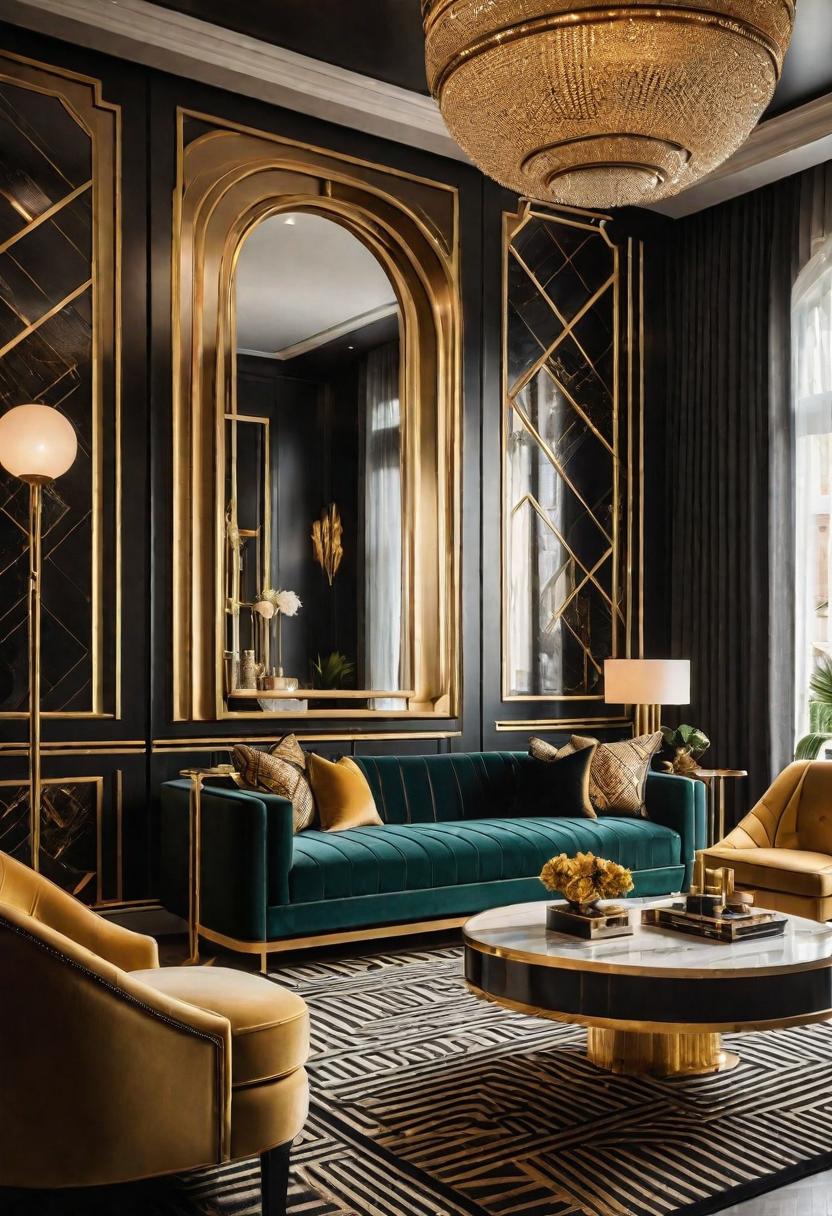 49 Modern Living Room Ideas: Create a Contemporary Haven 7 5. Modern Art Deco Living Room-0