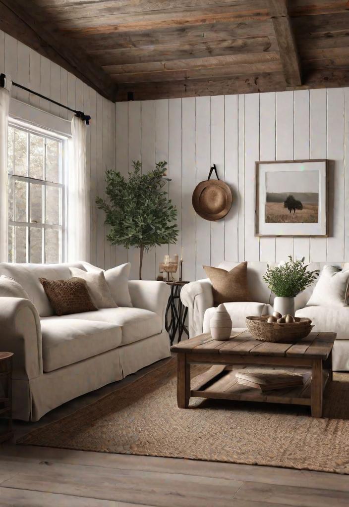 25 Charming Farmhouse Living Room Ideas For 2024 3 1. Modern farmhouse Shiplap Walls-0