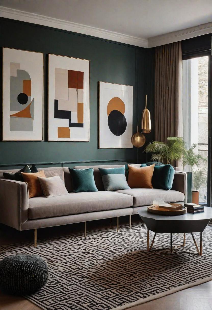 49 Modern Living Room Ideas: Create a Contemporary Haven 29 22. Modern Geometric Living Room Inspo-0