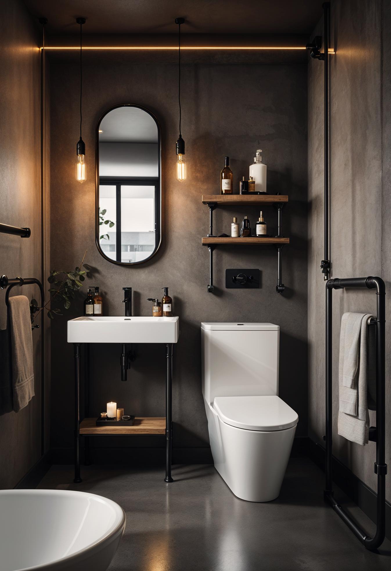 29 Breathtaking Bathroom Decor Ideas to Revamp Your Space 29 12. Modern Industrial Bathroom Design-0