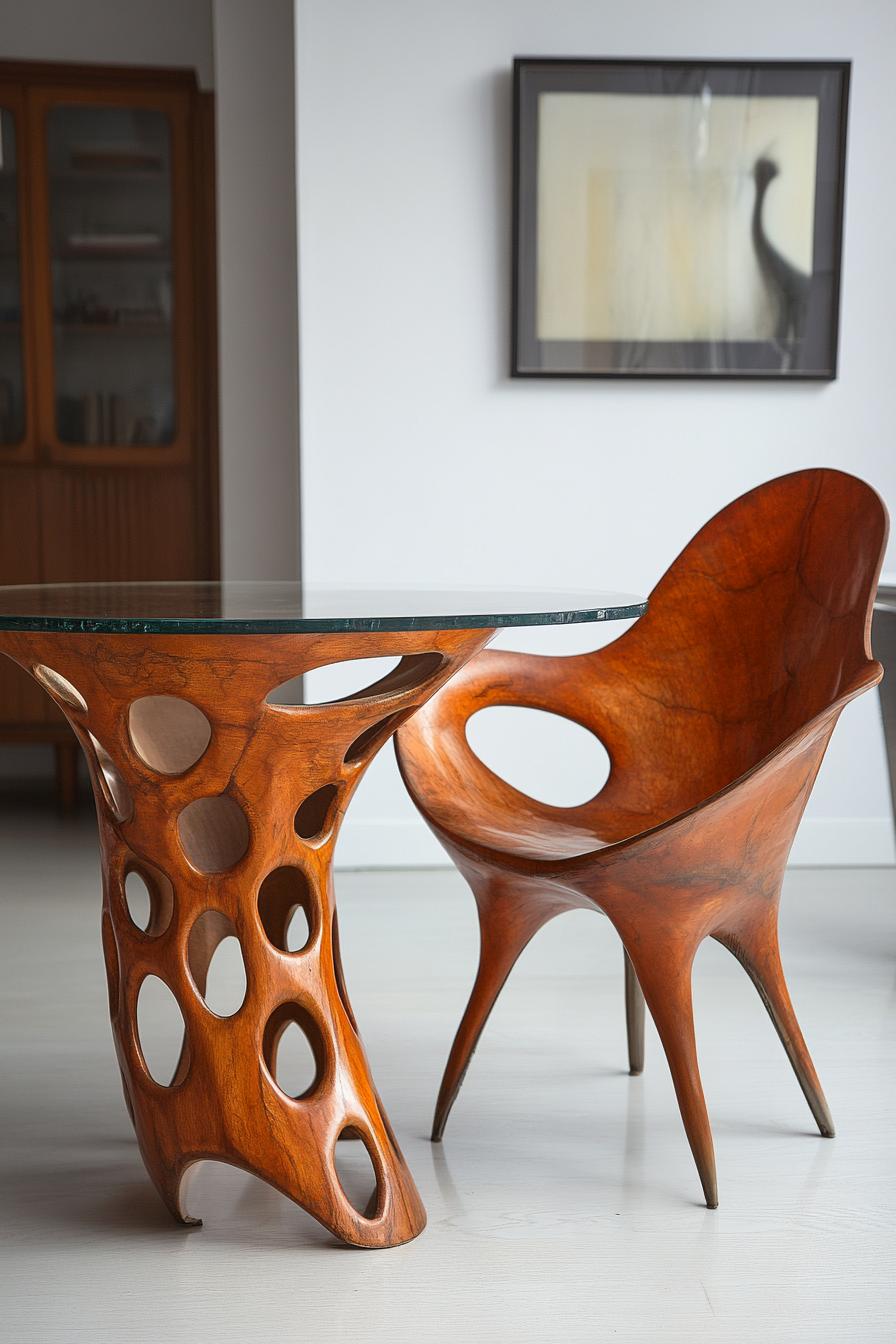 23 Breathtaking modern dining tables from the middle of the century, which they worship 26 10. Modern organic table top designs-1
