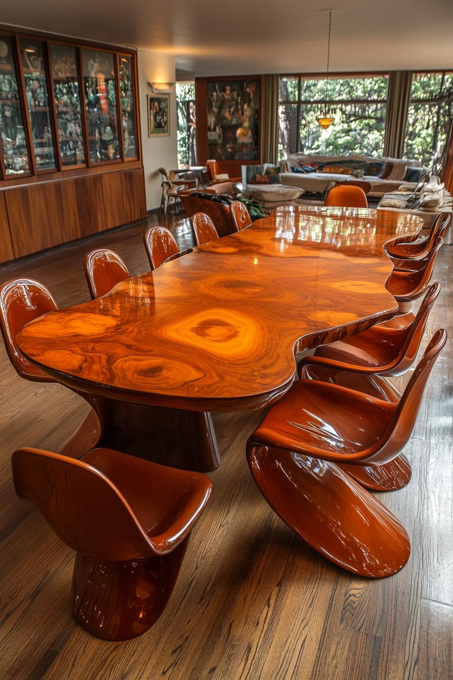 23 breathtaking modern dining tables from the middle of the century, which they worship 27 10. Modern organic table top designs-2
