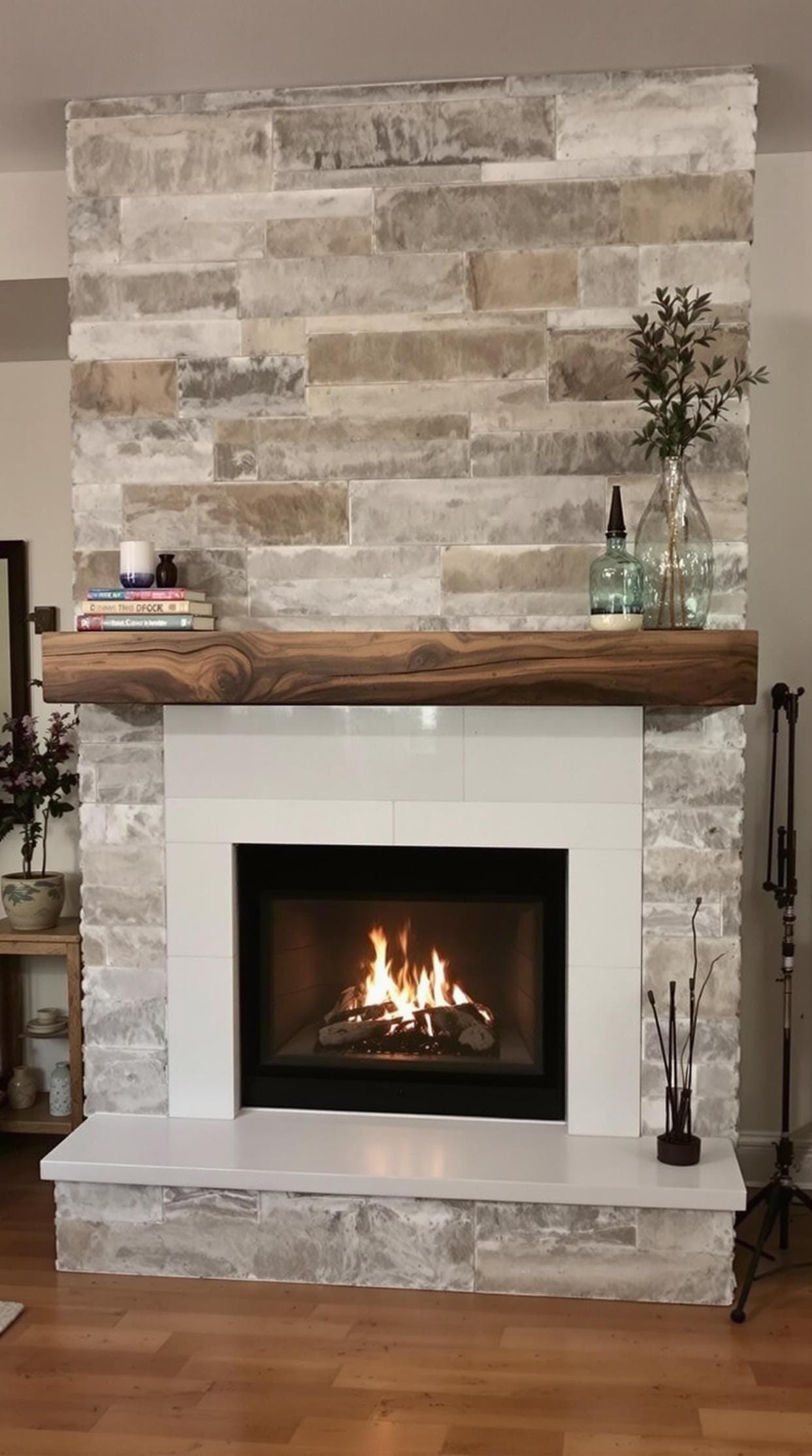 21 Cozy organic modern living room ideas for copying 31 10. Modern fireplaces, which are framed with recovered wooden coats 1