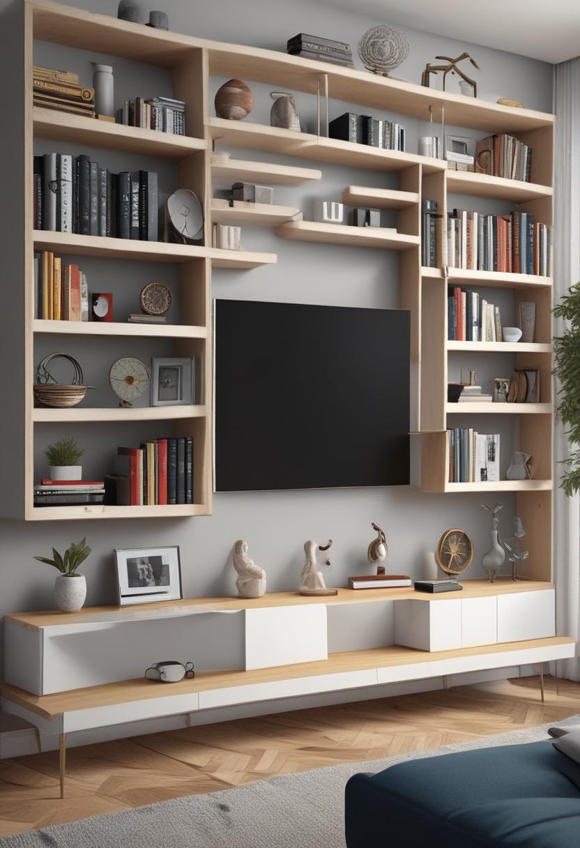 21 elegant built -in shelves for the living room 19 14. Modular boxing shelves Ideen-1