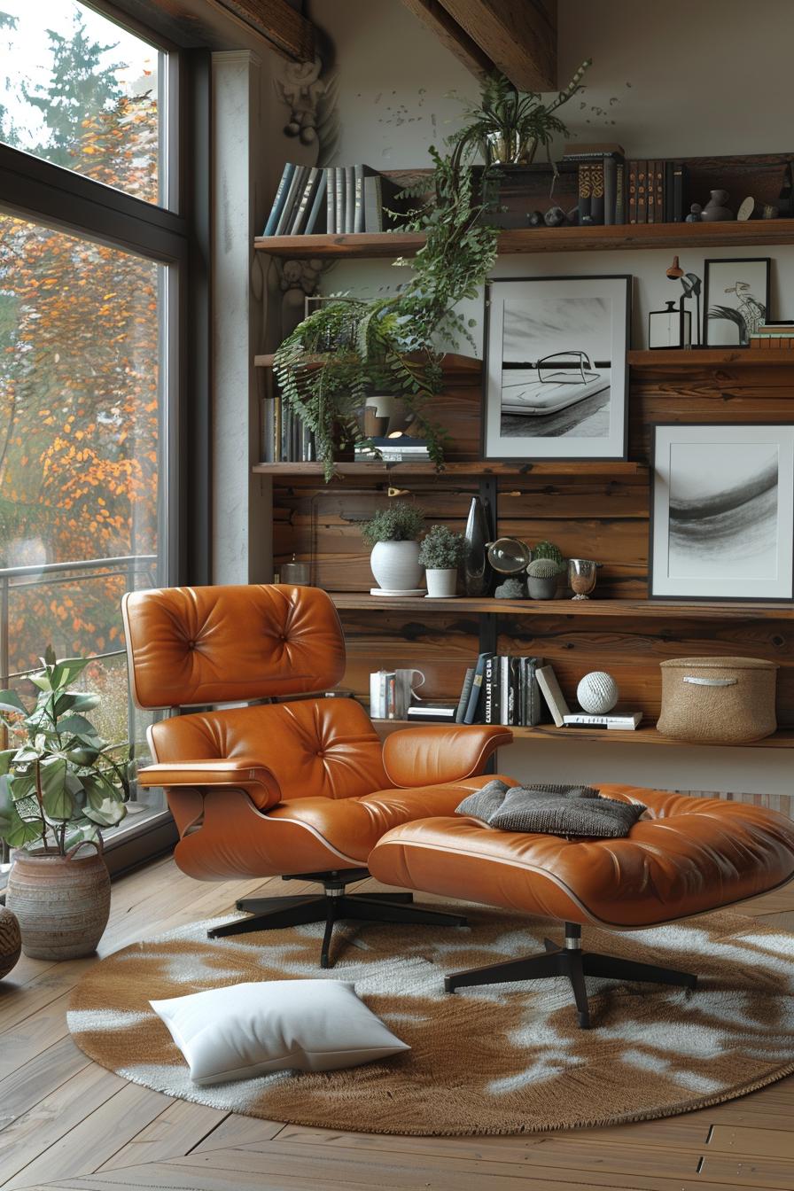 21 Cozy middle of the century modern living room ideas 9 3 .. Modular shelves with low couch-0