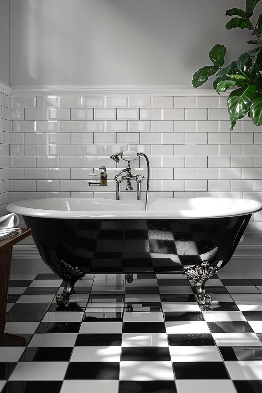 19 trendy bathroom tiles ideas, the WoW 8 3 .. Monochrome checked tile inspiration-0