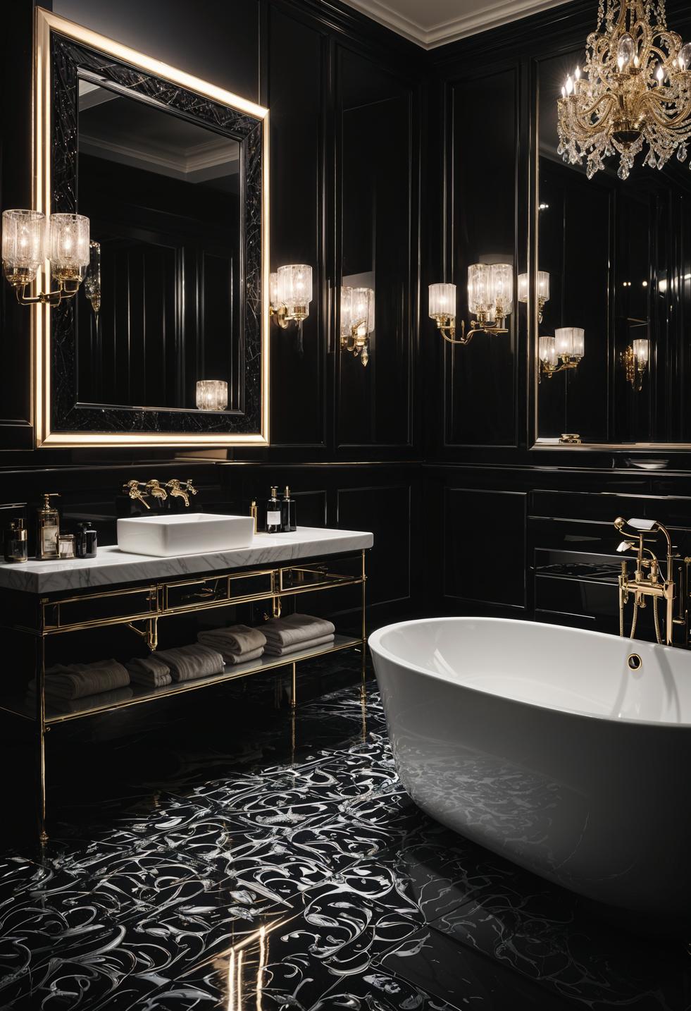 19 breathtaking black and white bathroom designs to inspire them 15 12. Monochrome chic bathroom Elegance-0