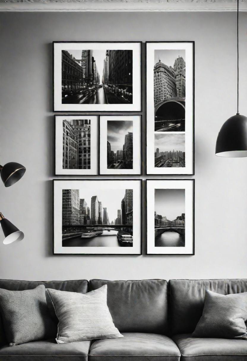 29 Kreativ über den Couch Decor -Ideen, um Ihr Wohnzimmer zu verändern 17 15. Monochrome Frame Gallery Wall-0