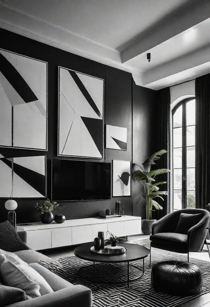 43 Modern Living Room Inspirations: Chic, Spacious, and Vibrant 17 15. Monochrome Living Area Inspiration-0