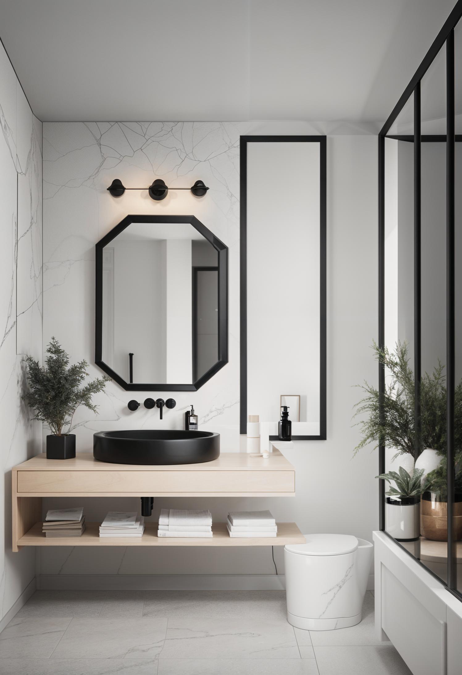 19 breathtaking black and white bathroom designs that inspire 9 7. Monochrome Sink Styling Ideas-0