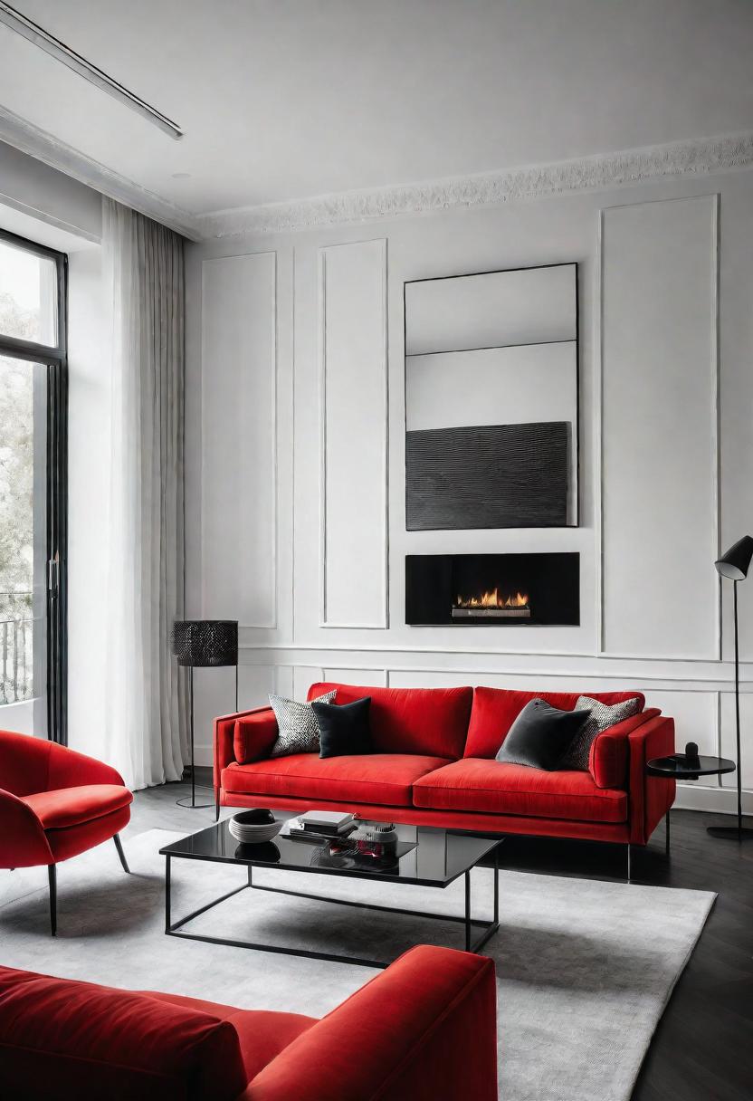 49 Modern Living Room Ideas: Create a Contemporary Haven 3 1. Monochrome with Color Accent-0