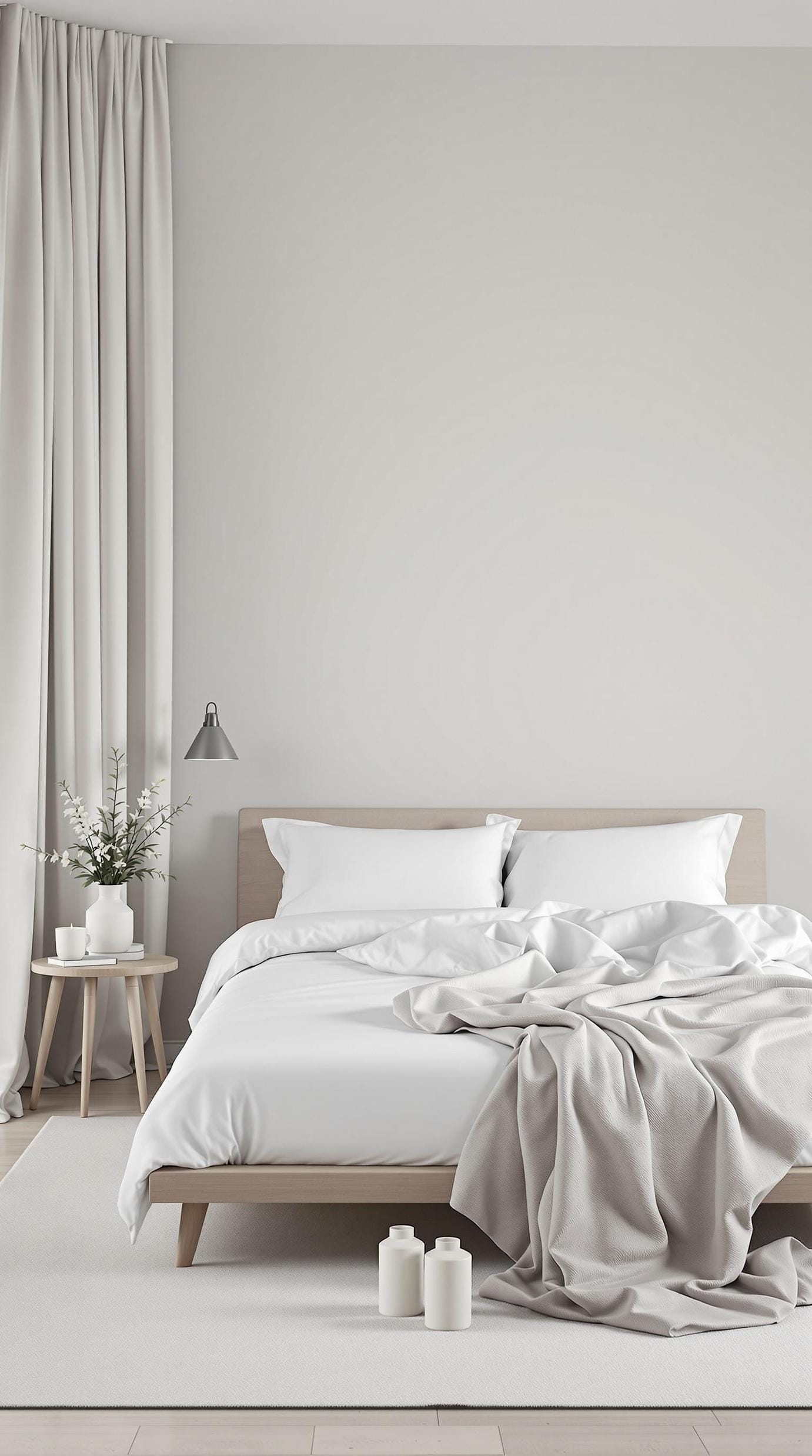 20 new minimalist bedroom ideas to inspire your 2025 refreshment 61 19. Monotonoase: Hug a single shadow tonality over walls, leaves and drapes-0