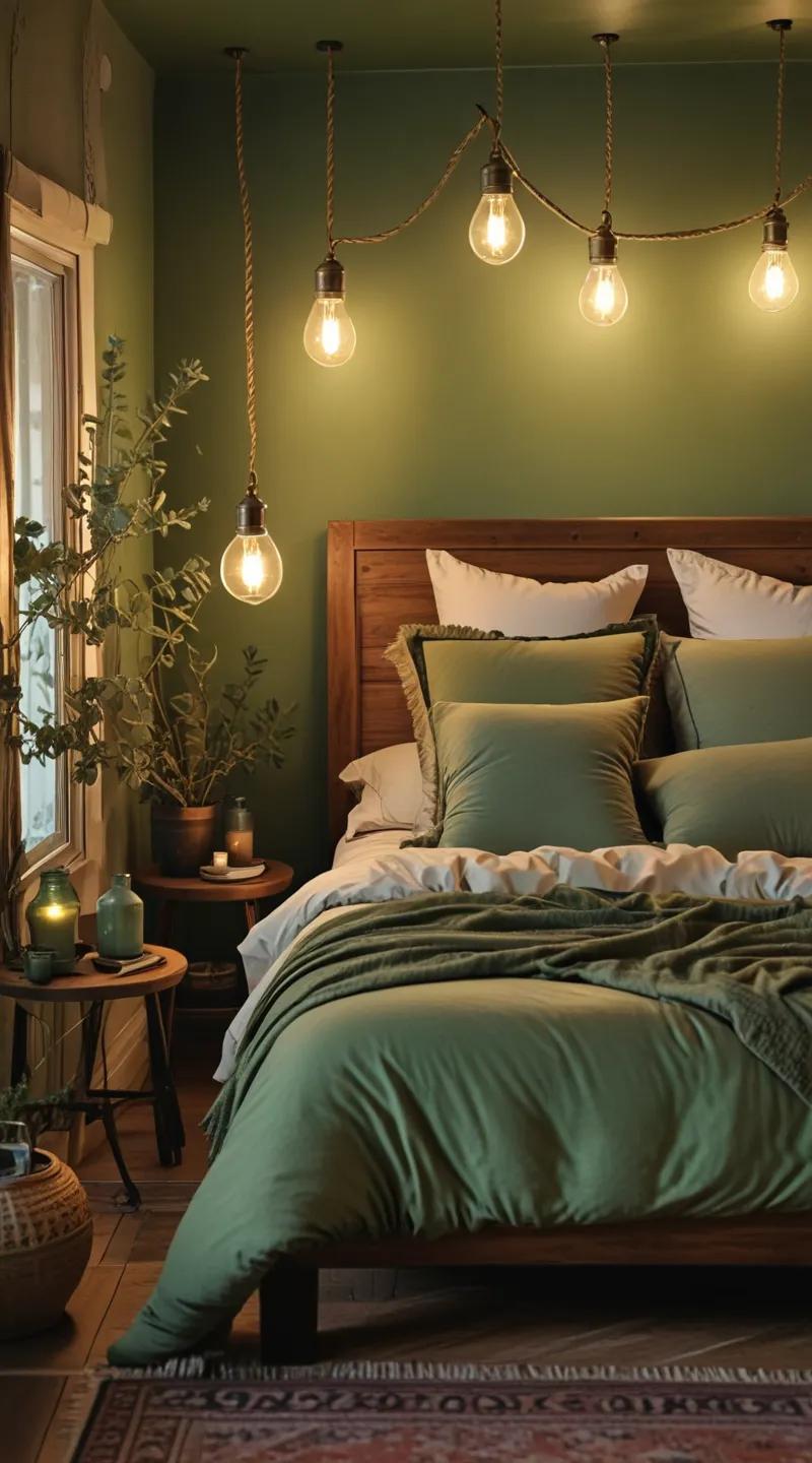 25 einzigartige Salbei grüne Boho Schlafzimmer Ideen für 2025 75 23.
