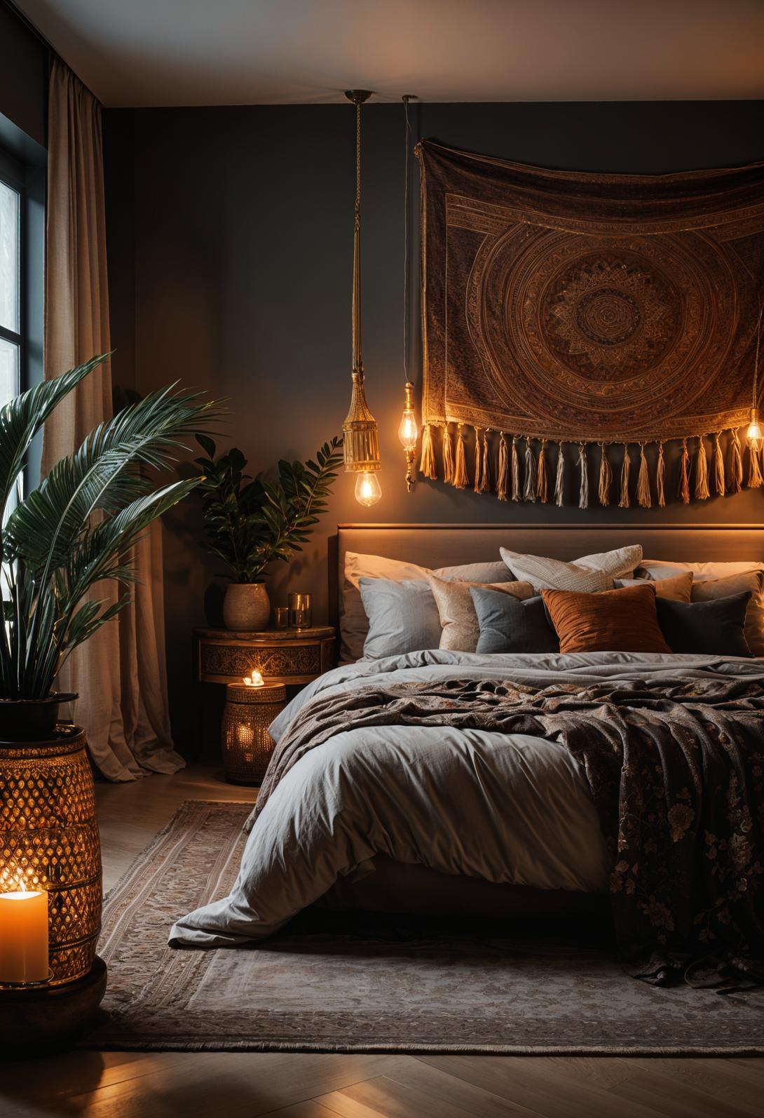 29 wunderschöne neutrale Boho -Schlafzimmer: verträumte und entspannende Räume 52 23. Moody Boho Bunker Inspiration-2