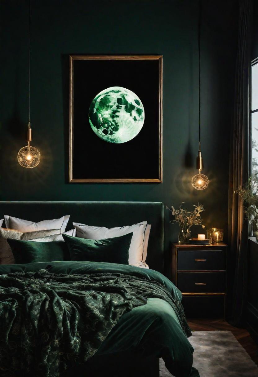 22 Enchanting Dark Feminine Bedroom Ideas to Inspire You 3 1. Moonlit Meadow Design Concept-0