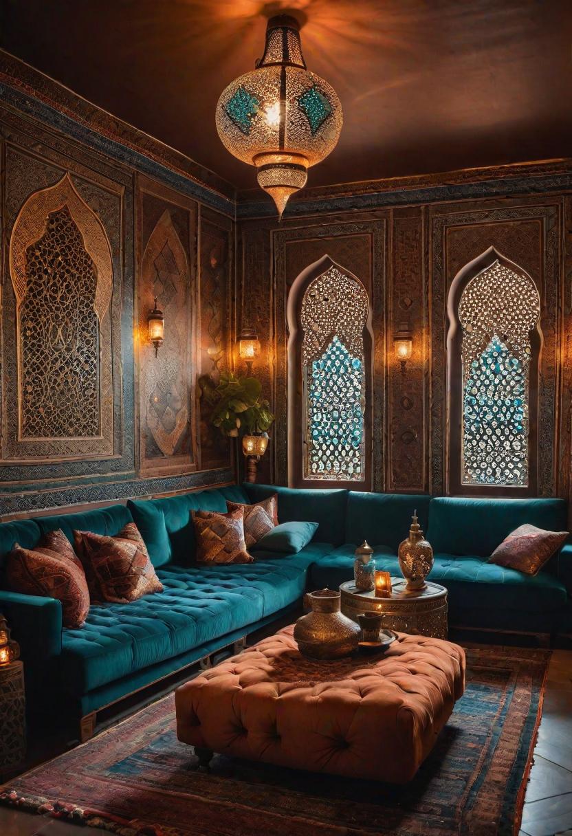 45 Warm & Inviting Cozy Living Room Ideas for Ultimate Relaxation 19 17. Moroccan Jewel-Toned Lounge-0