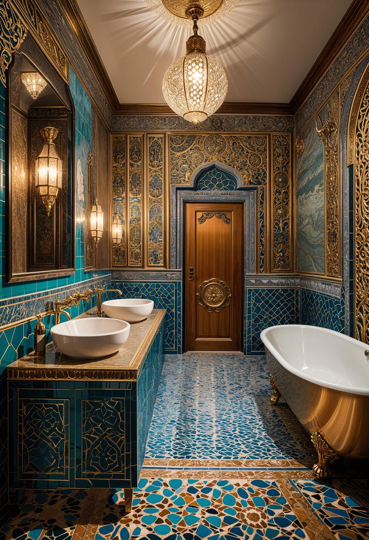 29 Breathtaking Bathroom Decor Ideas to Revamp Your Space 12 4. Moroccan Oasis Bathroom Inspiration-1