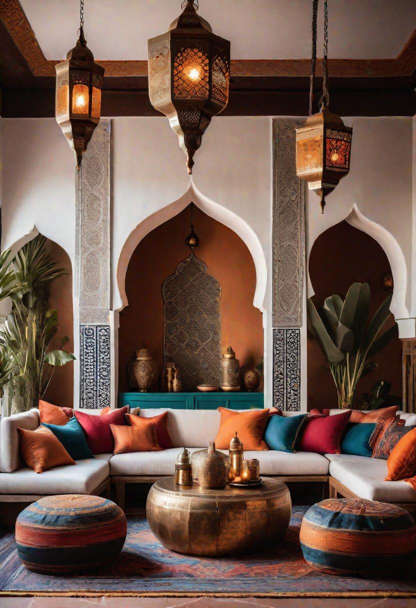 43 Modern Living Room Inspirations: Chic, Spacious, and Vibrant 22 20. Moroccan Oasis Decor Ideas-0