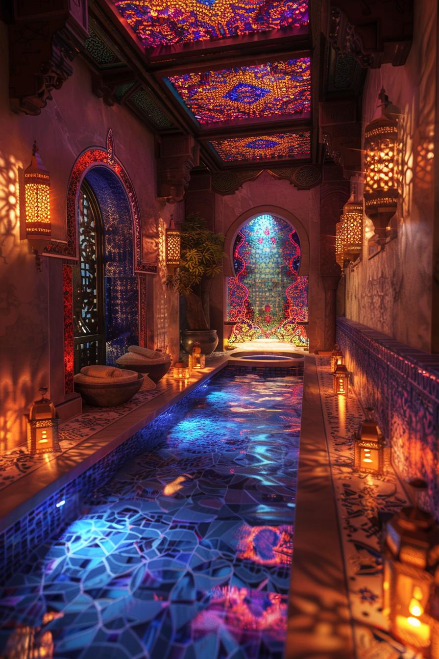 23 dream baths to inspire their creative genius 11 6. Moroccan Spa Sanctuary Oasis-1
