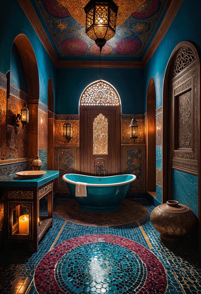 23 dream baths to inspire their creative genius 12 6. Moroccan Spa Sanctuary Oasis-2