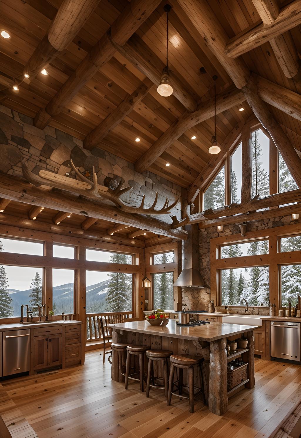 45 Timeless Kitchen Design Ideas for Everlasting Style 9 7. Mountain Lodge Rustic Kitchen-0