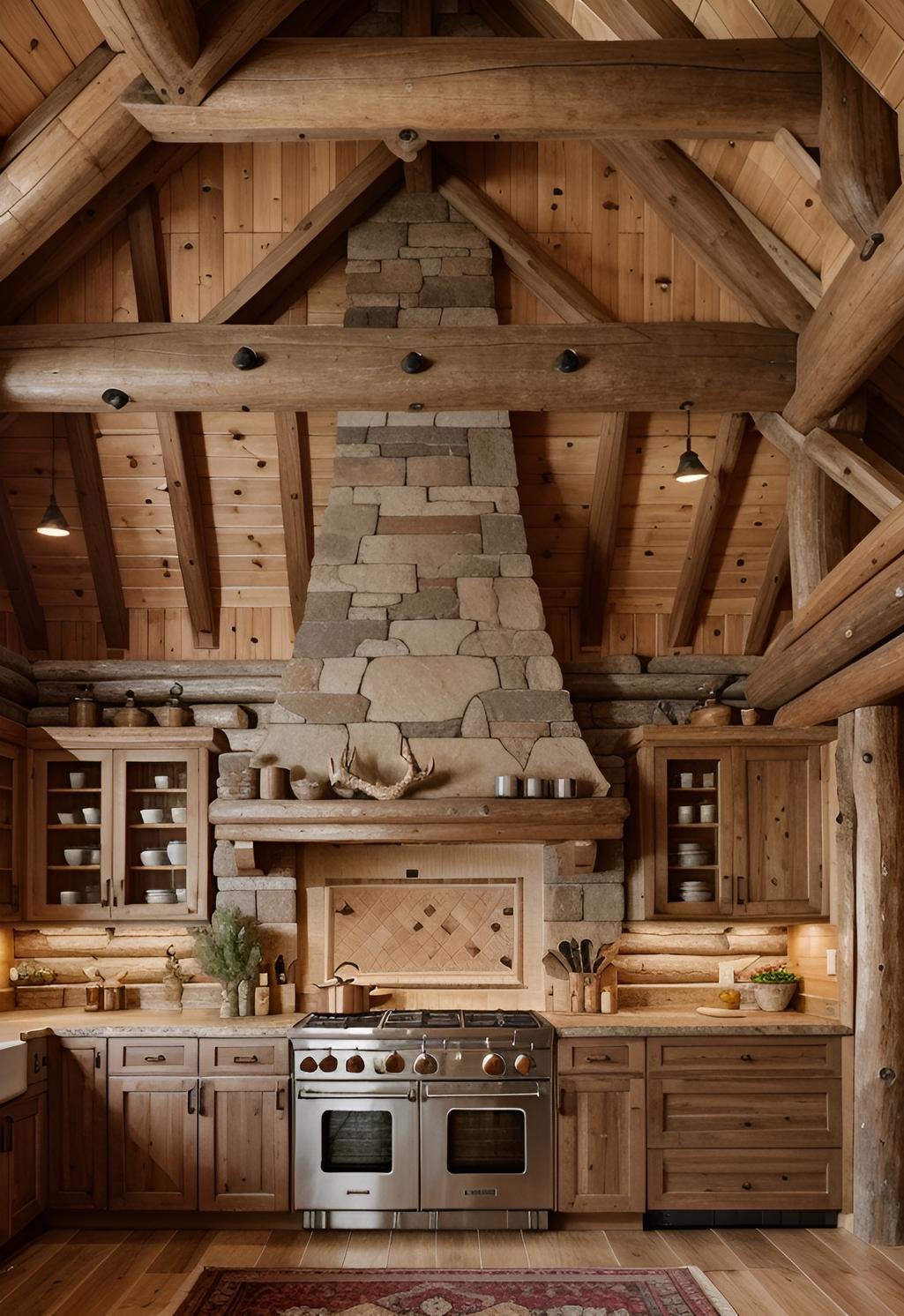45 Timeless Kitchen Design Ideas for Everlasting Style 10 7. Mountain Lodge Rustic Kitchen-1