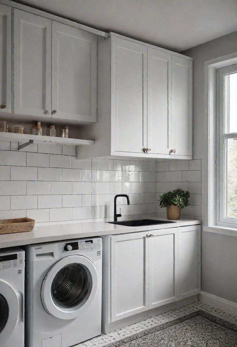 19 room -saving small laundry room ideas: functional and stylish 9 7. Multifunctionally assembled folding table-0