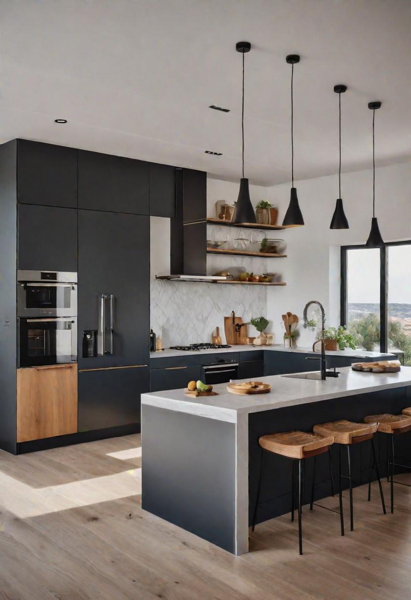43 Aesthetic Kitchen Ideas to Transform Your Space 50 41. Multi-functional Open-Plan Kitchen-1