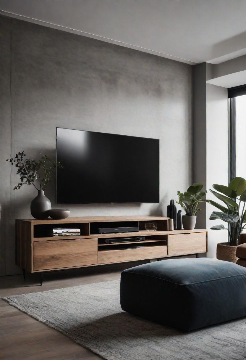 Small Space, Big Impact: 34 Minimalist Living Room Ideas for Every Apartment 25 23. Multi-use Minimalist TV Stand-0