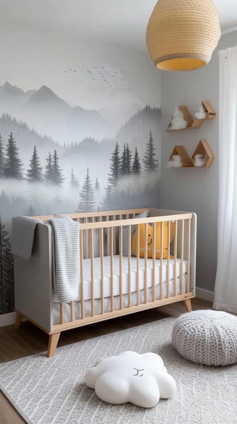 21 Enchanted Forest Nurily Ideas for a magical mood 29 10. Mystical fog meadow with pale shades of gray and decor-0 inspired with clouds