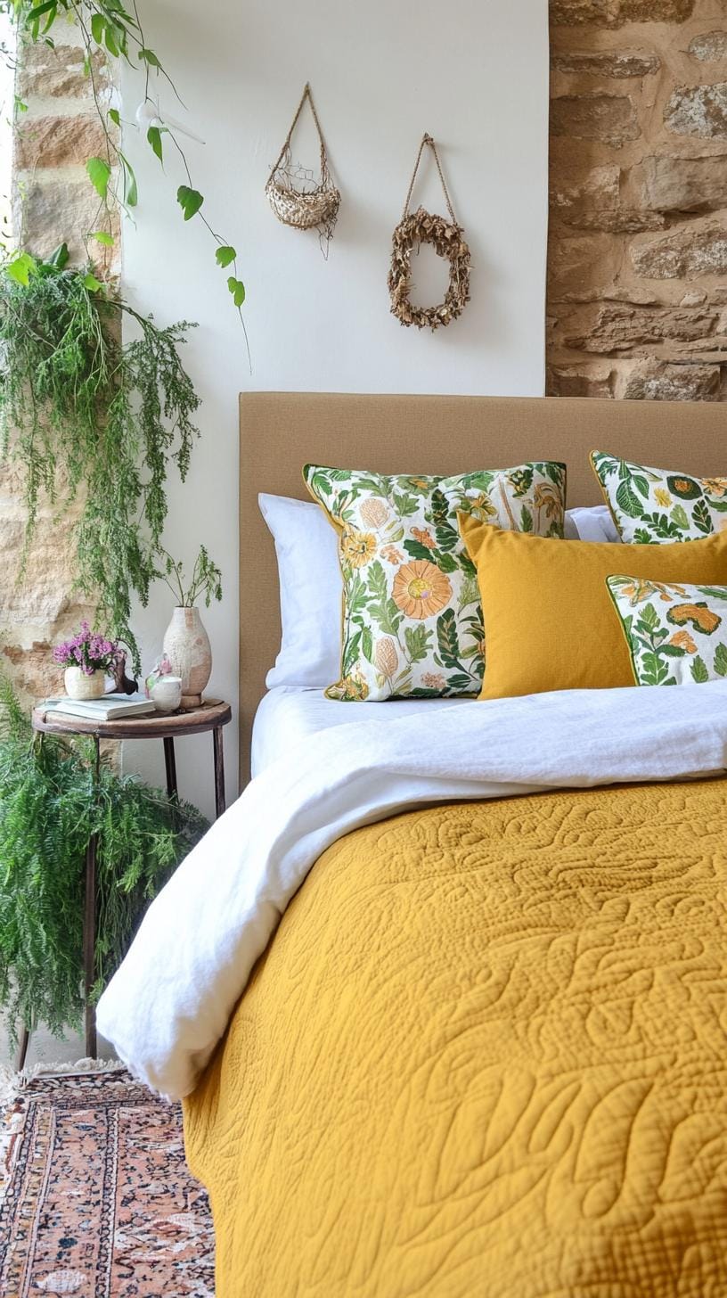 21 colorful boho bedroom ideas for a bizarre hippie -vibe 44 15. Mystical forest atmosphere: Cover your room in Fern Greens and Toasty Browns with fairy accessories-1
